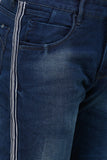Colvyn Harris Men's Casualwear Regular Fit Mid-Rise Clean Look Stretchable Stretchable Blue Denim Jeans
