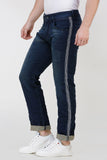 Colvyn Harris Men's Casualwear Regular Fit Mid-Rise Clean Look Stretchable Stretchable Green Tone Denim Jeans