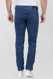 Colvyn Harris Men's Casualwear Regular Fit Mid-Rise Clean Look Stretchable Stretchable Carbon Blue Denim Jeans
