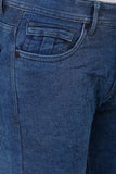 Colvyn Harris Men's Casualwear Regular Fit Mid-Rise Clean Look Stretchable Stretchable Carbon Blue Denim Jeans