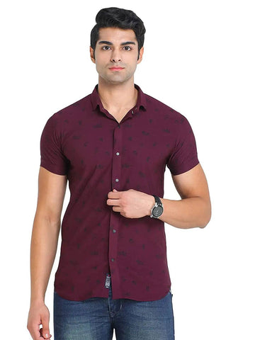 Printed Short Sleeve Casual Shirt