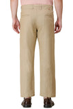 Mens Beige Loose Fit Casual Trousers