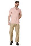 Mens Beige Loose Fit Casual Trousers