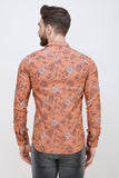 Men's Coral Flora Printed Casual Luxury Shirt