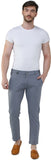 Light Grey Lycra Blend Slim Fit Trousers