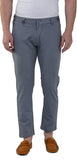 Light Grey Lycra Blend Slim Fit Trousers