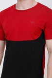 Men's Half Sleeves Round Neck Slim Fit Maroon T-shirt