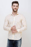 Men's Cream Full Sleeve Luxury Shirt