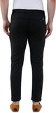 Black Lycra Blend Slim Fit Trousers colvynharris