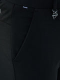 Black Lycra Blend Slim Fit Trousers colvynharris