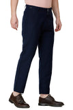 Mens Blue Loose Fit Casual Trouser