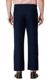 Mens Blue Loose Fit Casual Trouser
