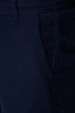 Mens Blue Loose Fit Casual Trouser