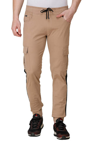 Cargo Style Camel Joggers Track Pants
