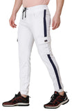 Cargo Style White Joggers Track Pants