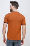 Men's Tan Half Sleeve Casual Luxury Shirt