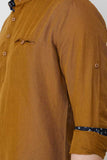 Mens Brown Color Slim Fit Kurta