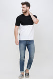 Men's Half Sleeves Round Neck Slim Fit Black T-Shirt
